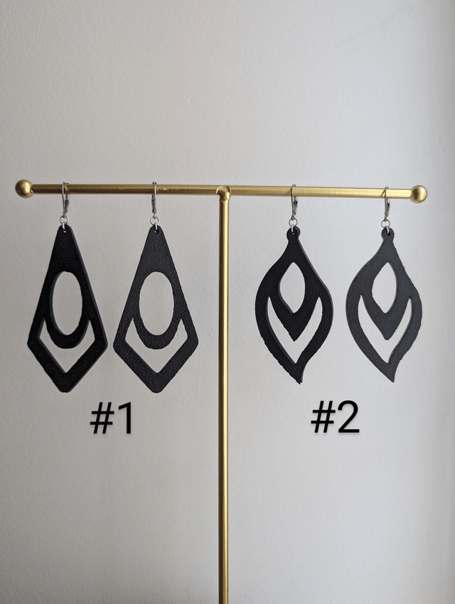 Boucle d'oreille en chambre a air recyclée 