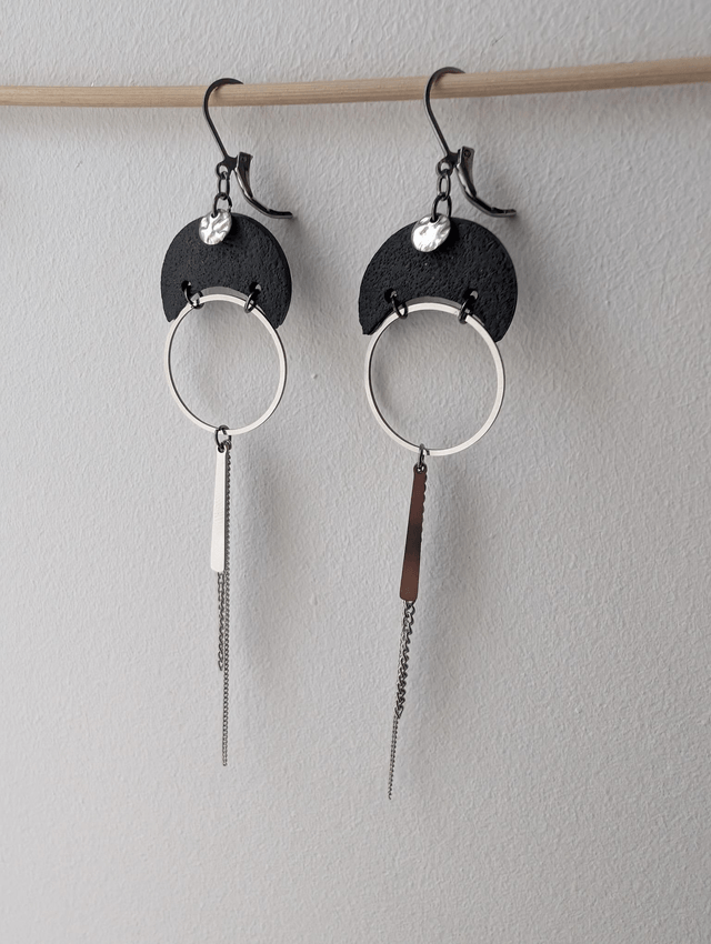Boucle d'oreille Lune