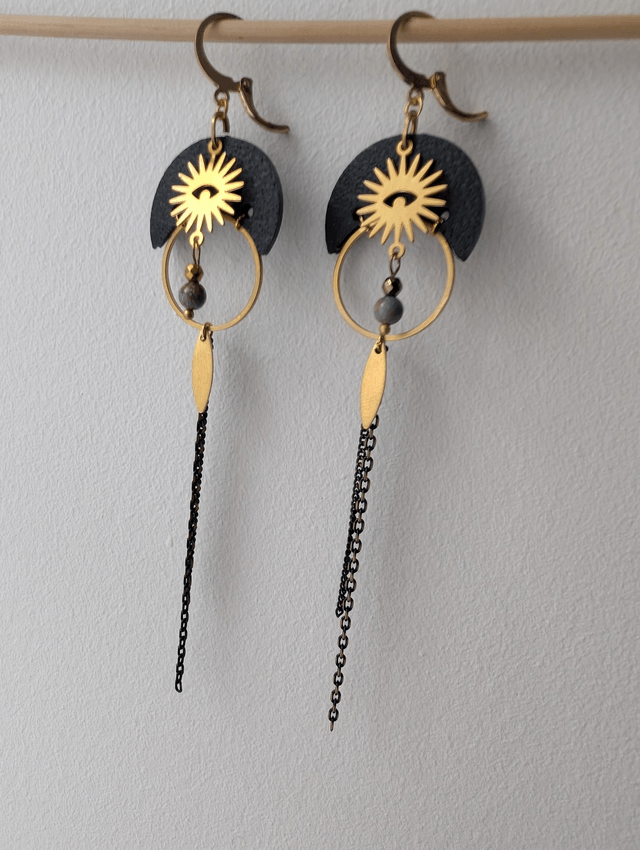 Boucle d'oreille Lune
